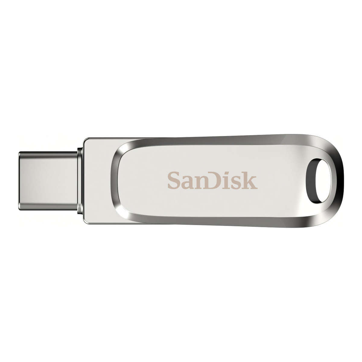 SanDisk Ultra Dual Drive Luxe 128GB Silver USB-C Flash Drive SDDDC4-128G-G46