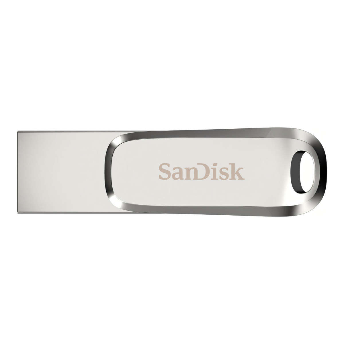 SanDisk Ultra Dual Drive Luxe 128GB Silver USB-C Flash Drive SDDDC4-128G-G46