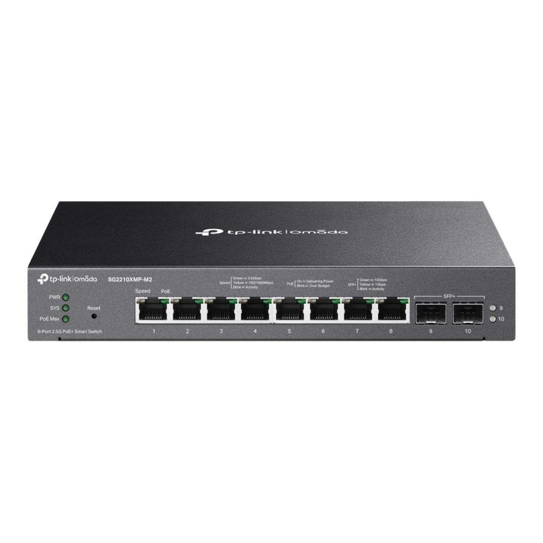 TP-Link Omada 8-port 2.5GBASE-T Smart Switch with 2x 10GE SFP+ Port SG2210XMP-M2