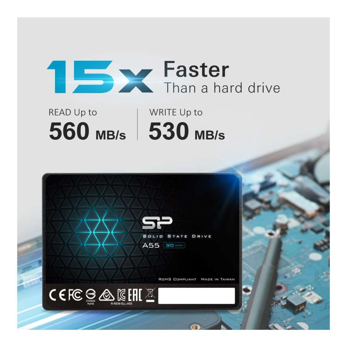 Silicon Power Ace A55 2.5-inch 2TB SATA III 3D TLC Internal SSD SP002TBSS3A55S25