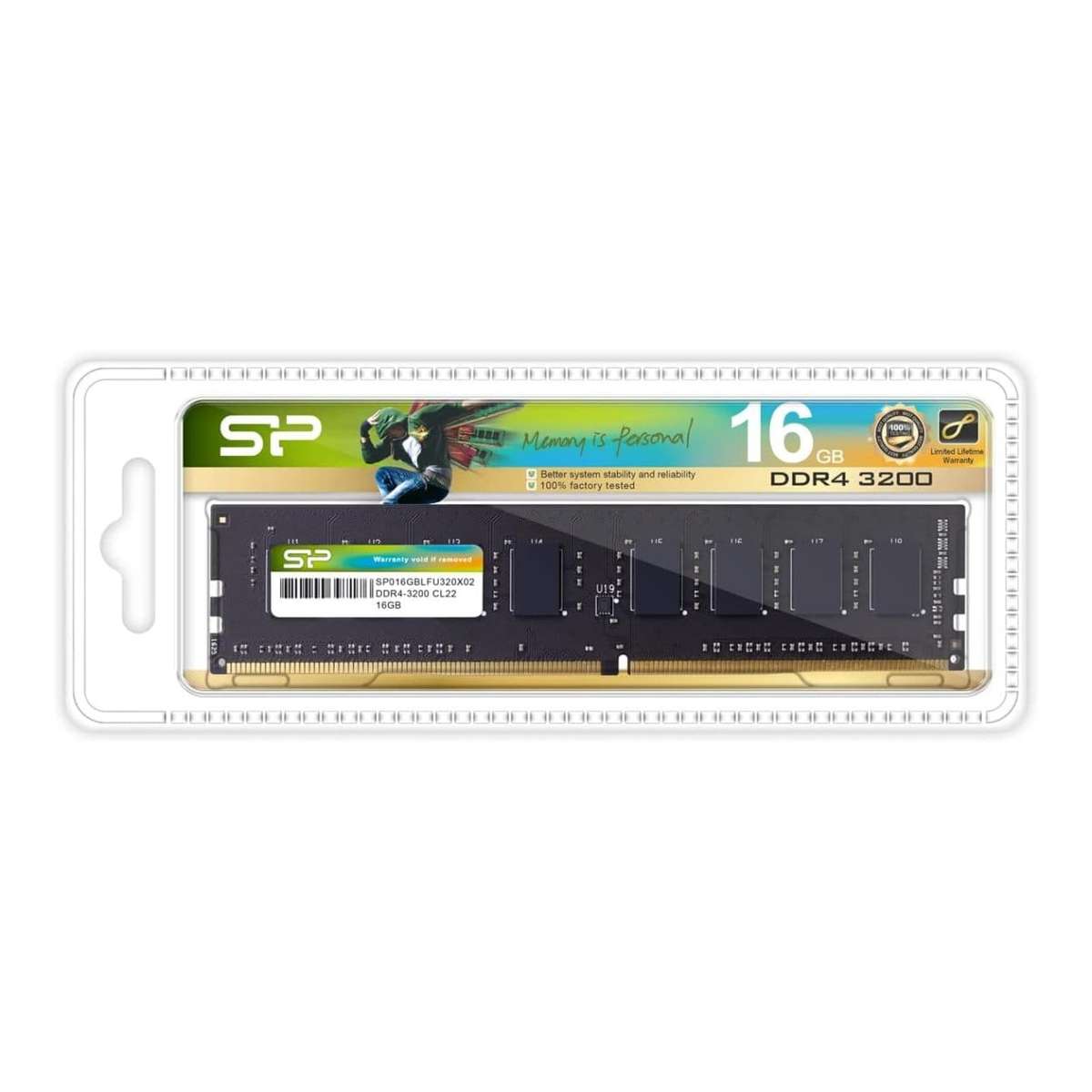 Silicon Power SP016GBLFU320X02 Memory Module 16GB 1 x 16GB DDR4 3200MHz
