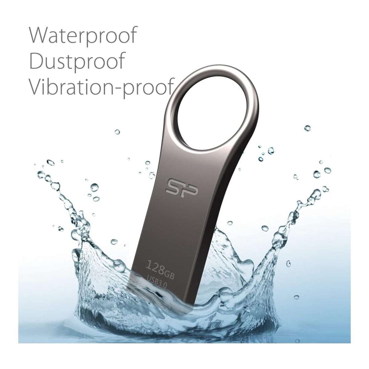 Silicon Power Jewel J80 32GB Titanium USB Flash Drive SP032GBUF3J80V1T