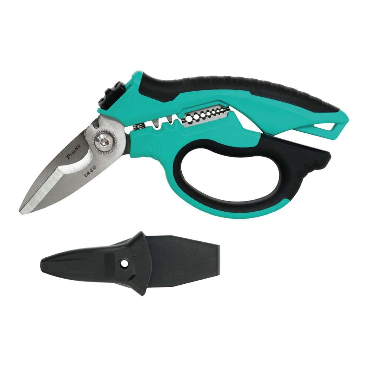 Pro'sKit 8-inch Industrial Angled Electricians Shears SR-335