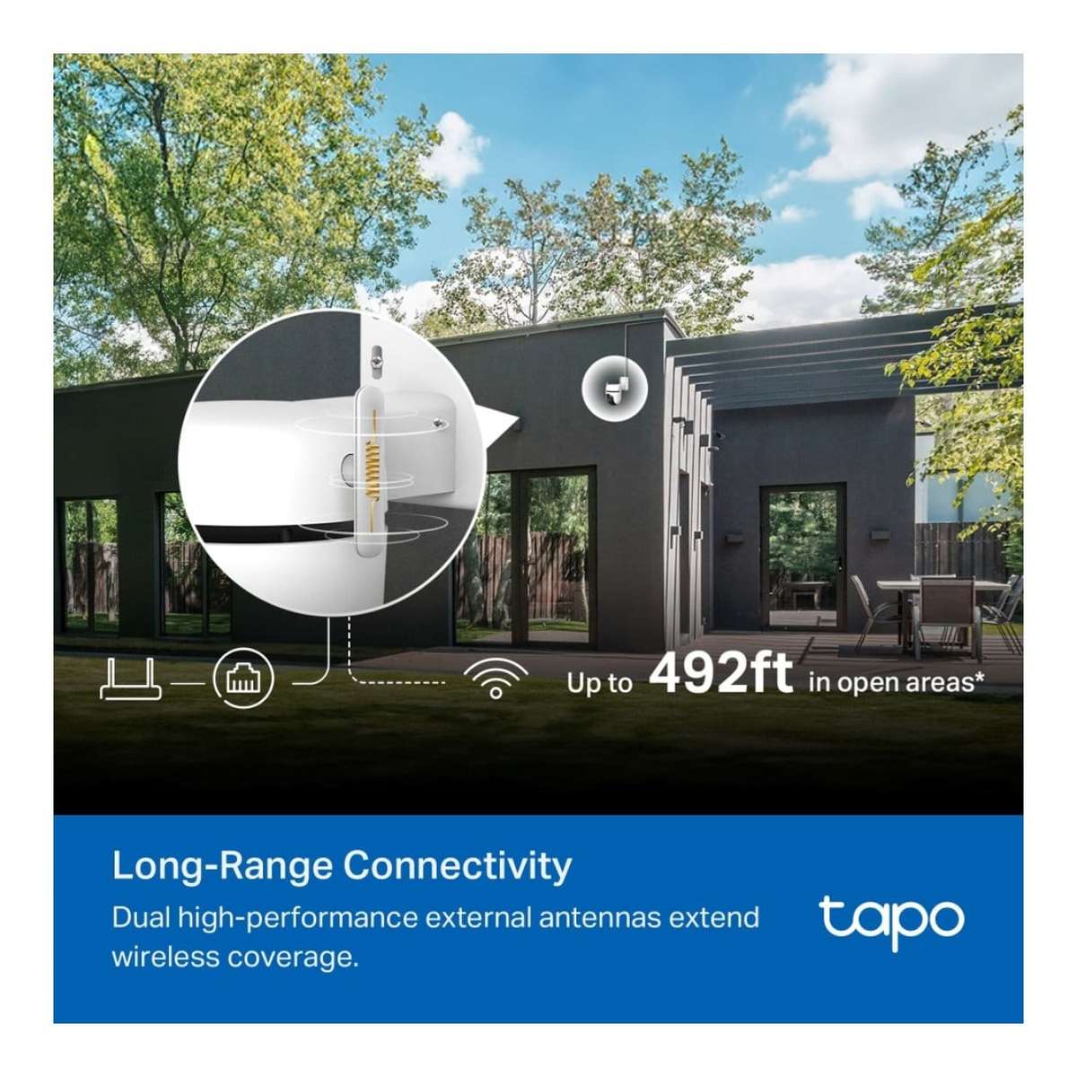 TP-Link Tapo C530WS 3K 5MP 4.0mm Wi-Fi Outdoor Pan/Tilt Security Camera