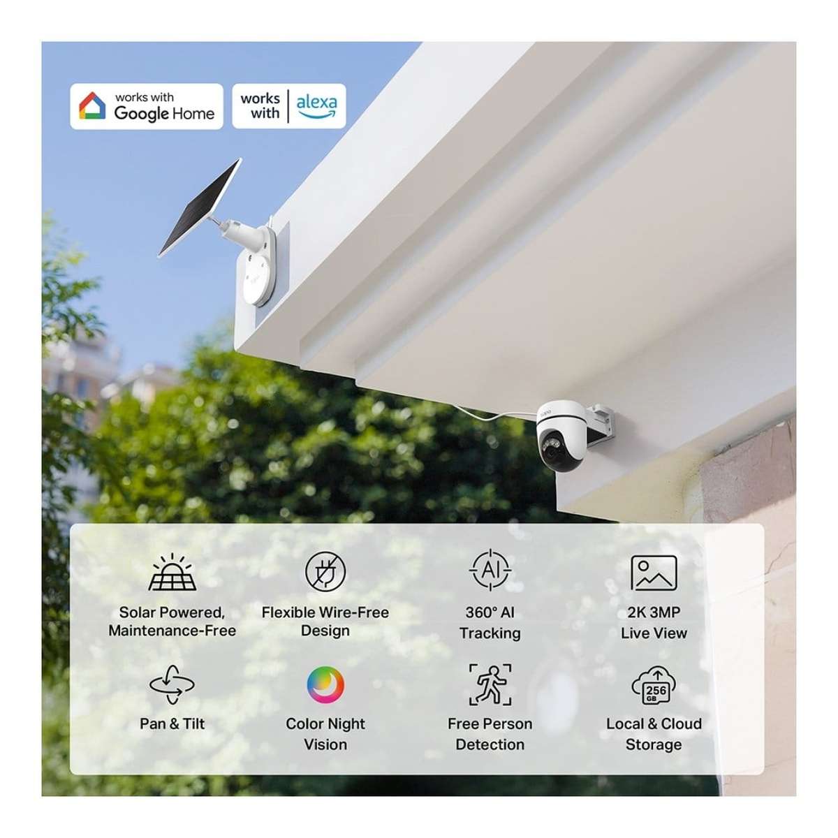 TP-Link Tapo C610 2K 3MP 4.0mm Solar-Powered Pan/Tilt Security Camera