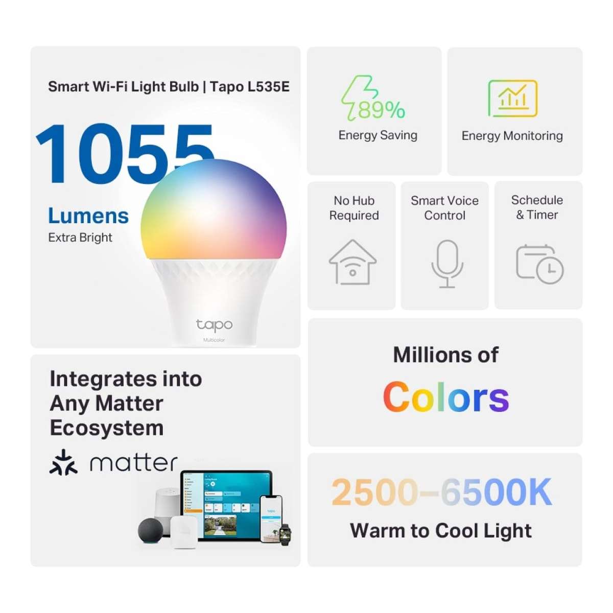 TP-Link Tapo L535E Smart Wi-Fi Light Bulb