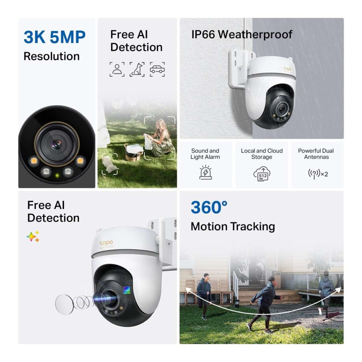 TP-Link Tapo TC43 Outdoor Pan Tilt Security Wi-Fi Camera