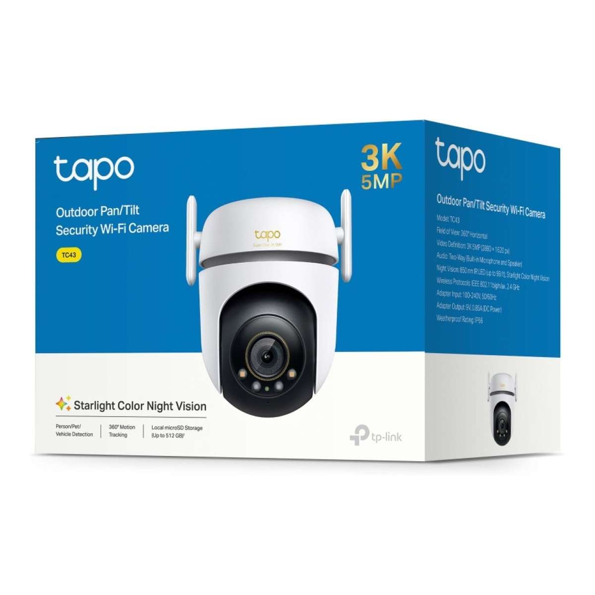 TP-Link Tapo TC43 Outdoor Pan Tilt Security Wi-Fi Camera
