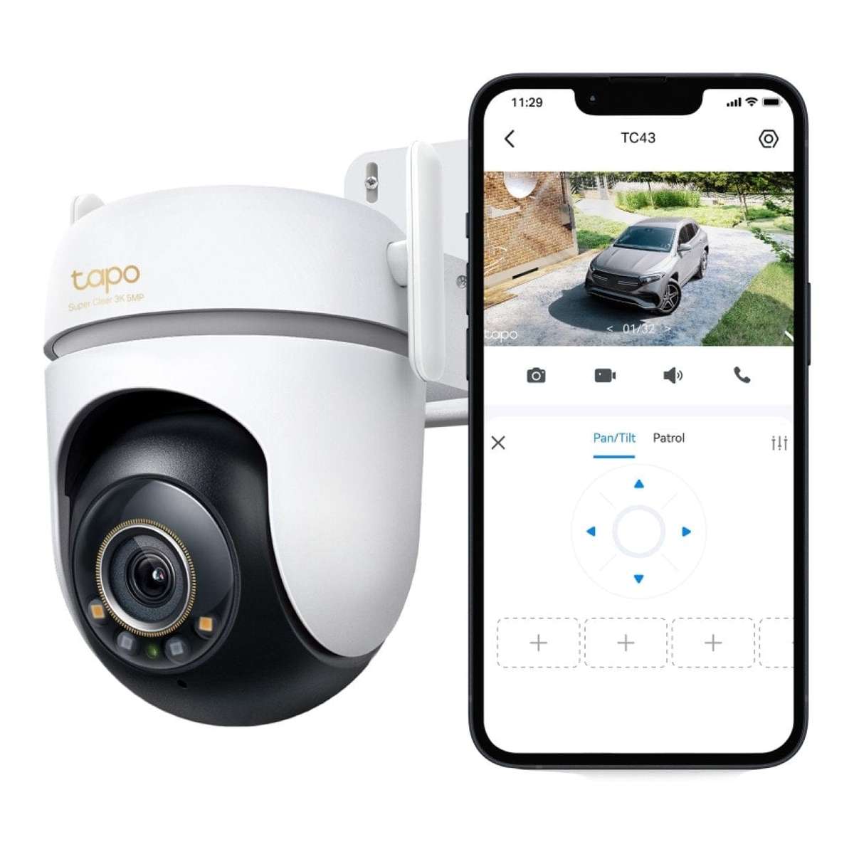TP-Link Tapo TC43 Outdoor Pan Tilt Security Wi-Fi Camera