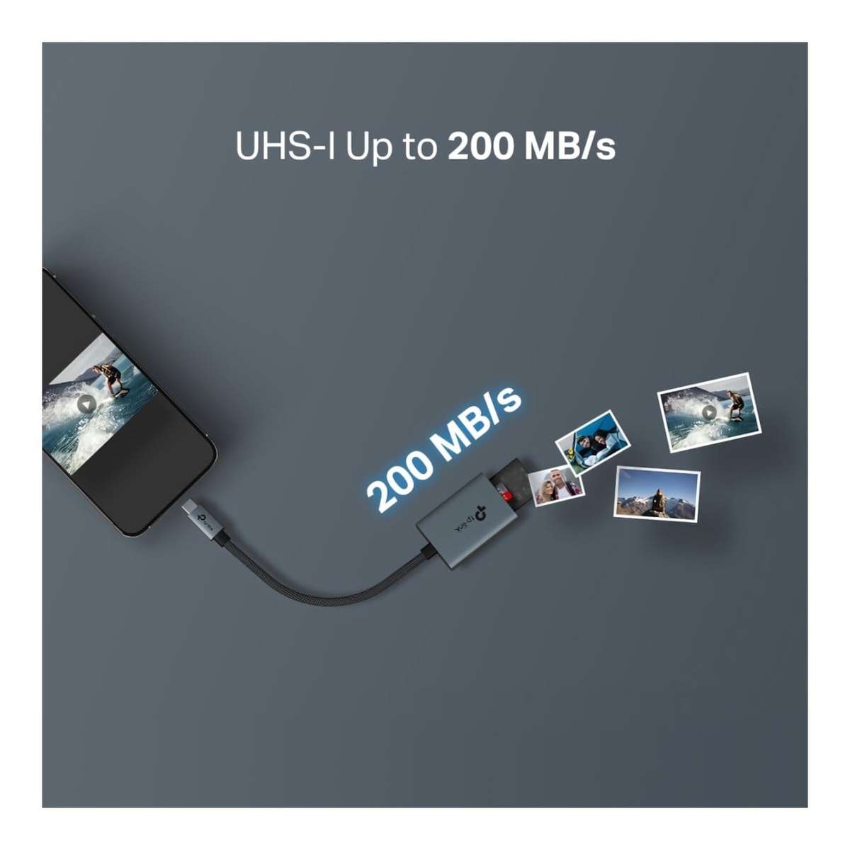 TP-Link UA430C USB-C to SD and microSD 3.0 Card Reader