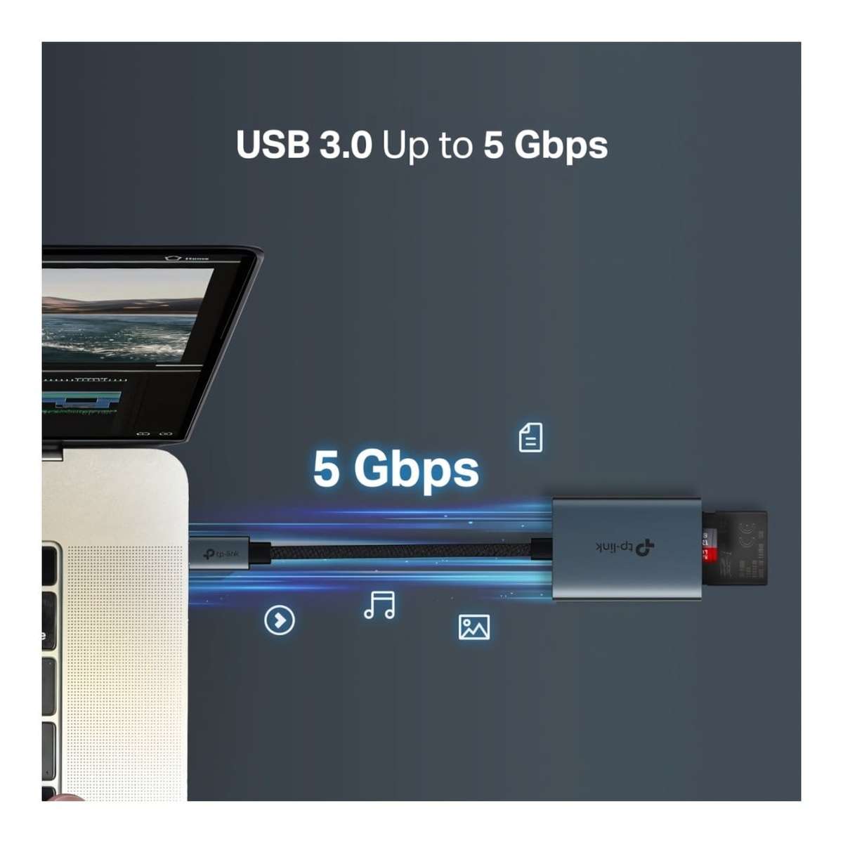 TP-Link UA430C USB-C to SD and microSD 3.0 Card Reader