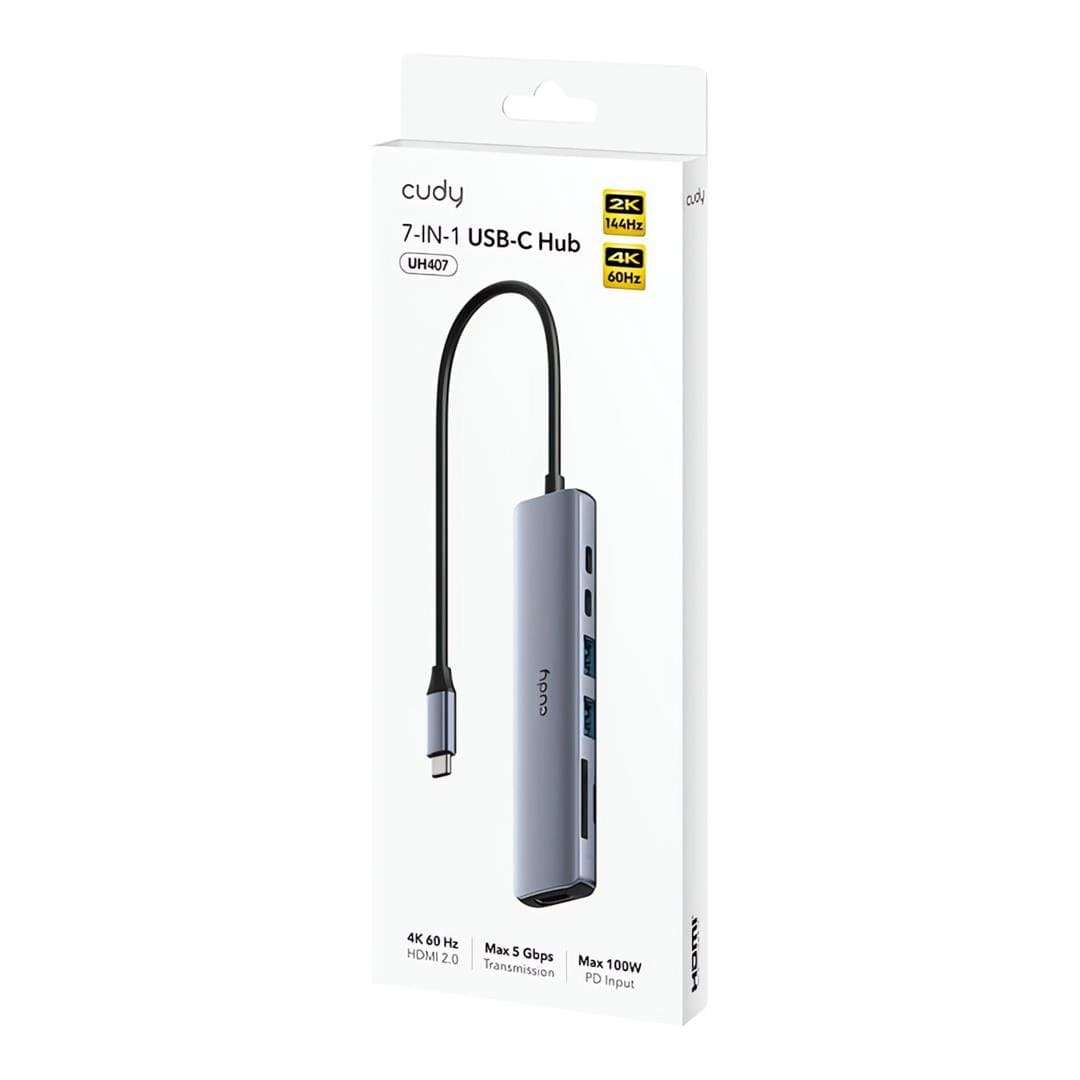 Cudy 7-in-1 4K 60Hz HDMI USB-C Hub UH407