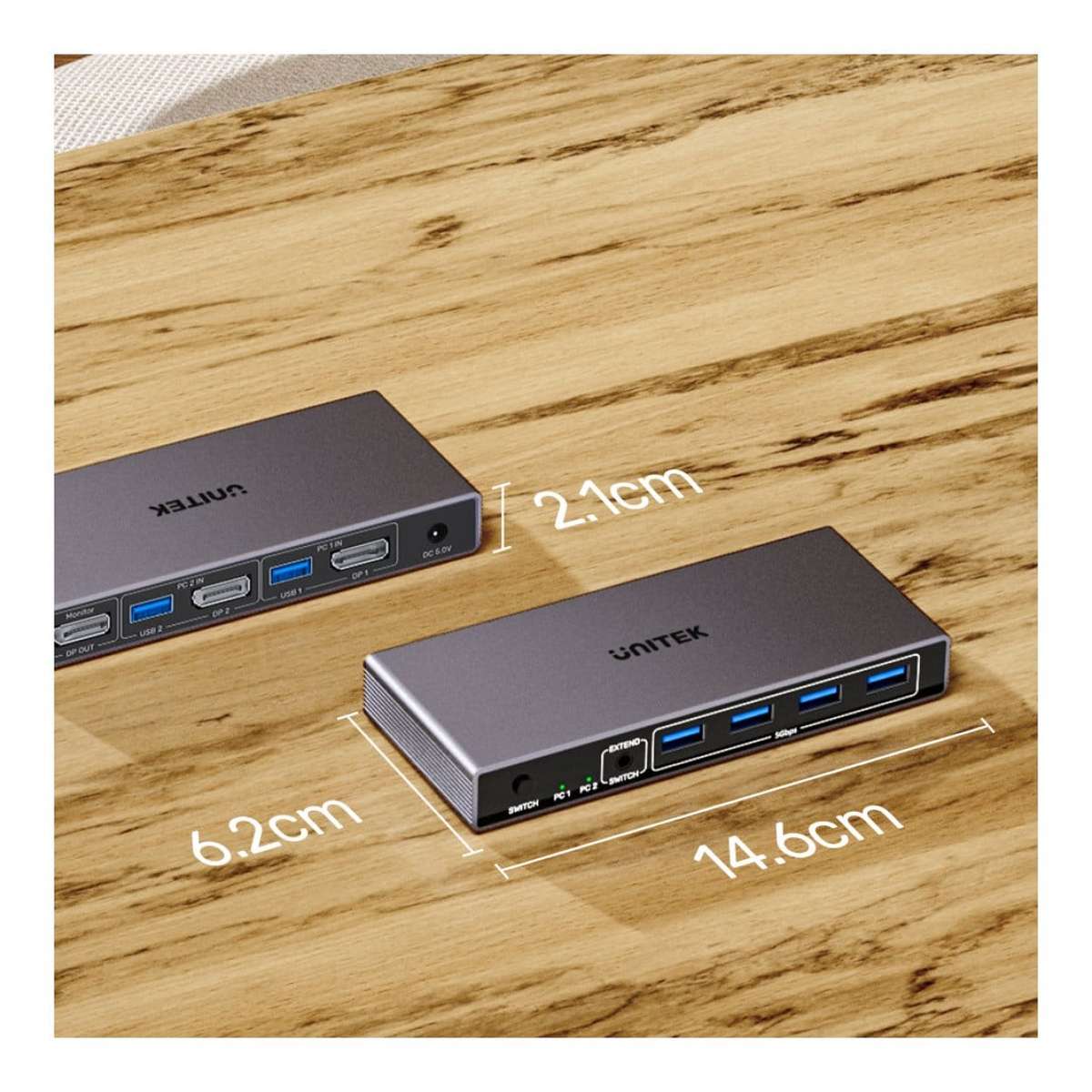 Unitek 4-port 5Gbps DP KVM Switch V1310AGY01-UK