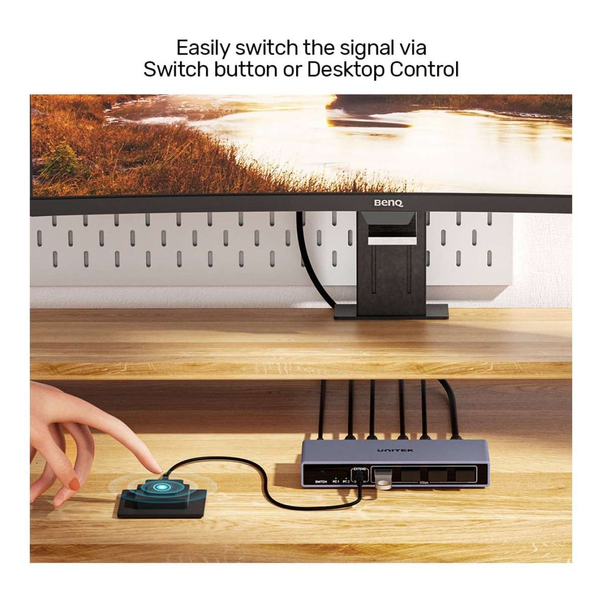 Unitek 4-port 5Gbps DP KVM Switch V1310AGY01-UK