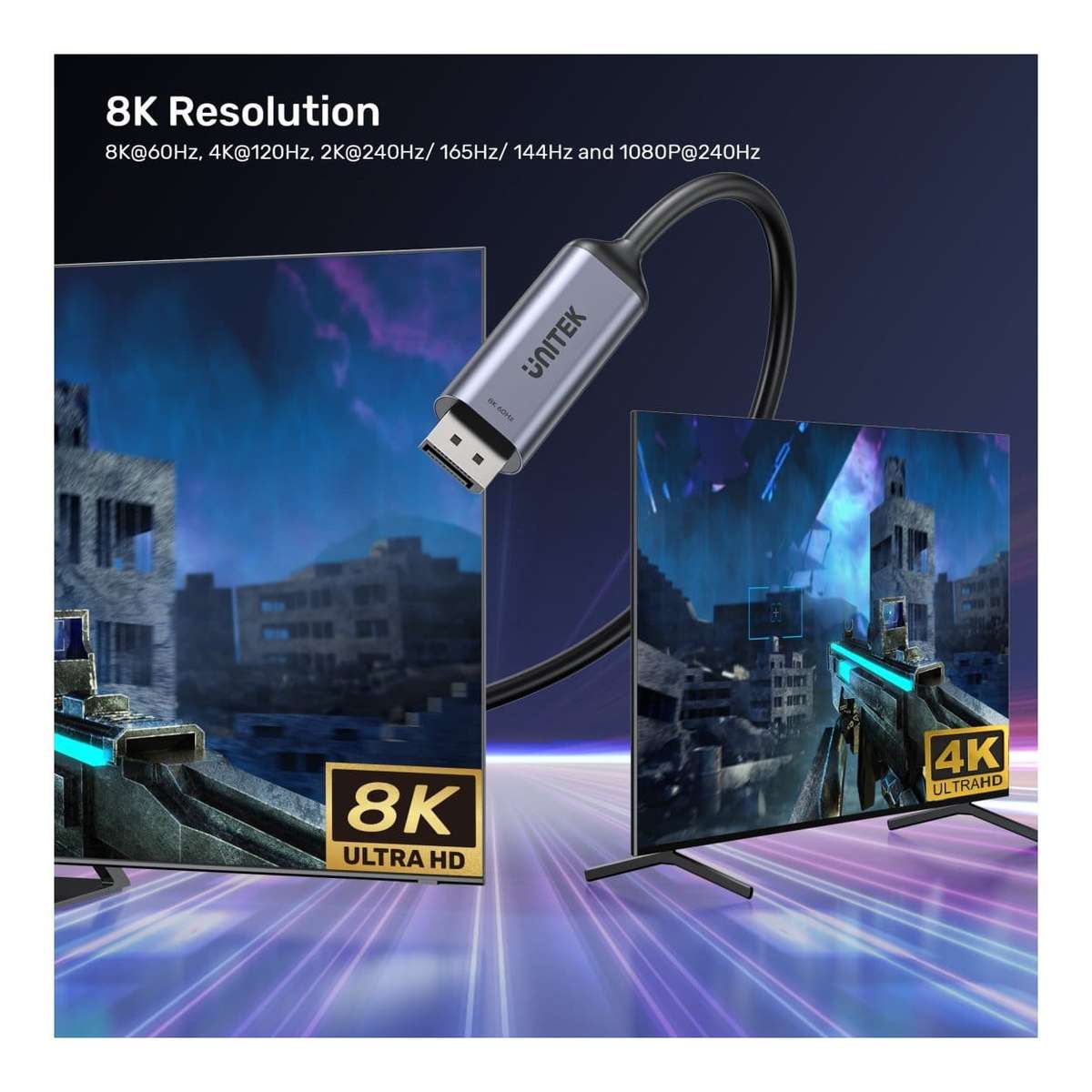 Unitek 8K Type-C to DisplayPort Bidirectional Cable 1.8m V1423DGY01