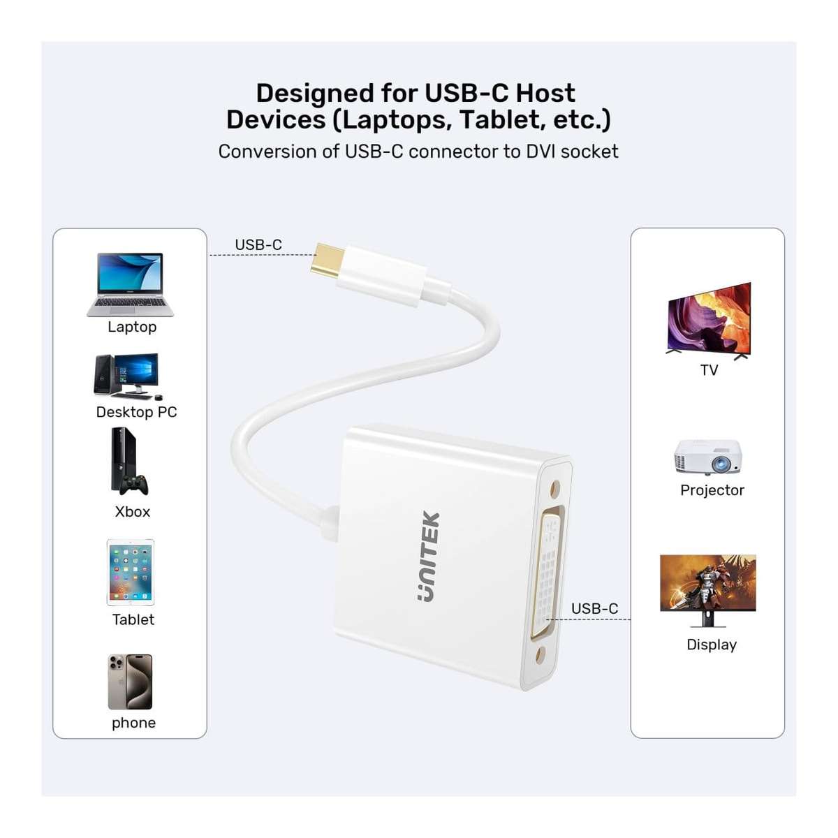 Unitek DVI to Type-C Adapter V1429A01