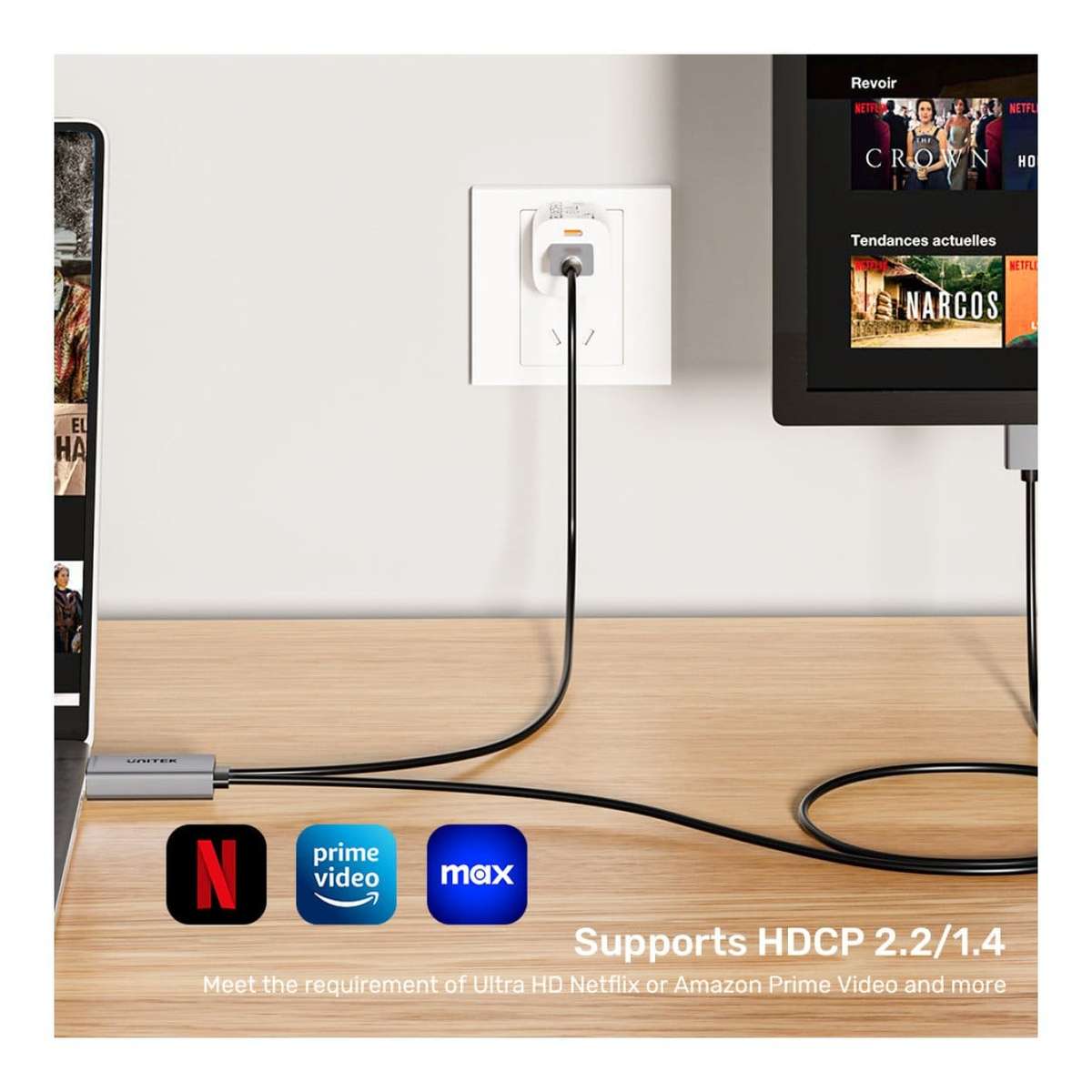 Unitek 4K HDMI to DisplayPort Cable 1.8m V1714AGY01