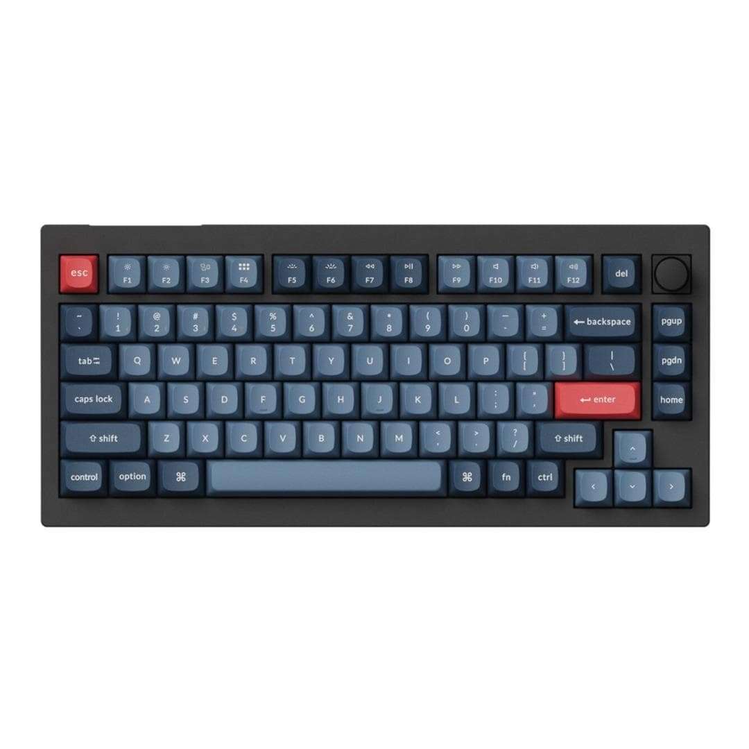 Keychron V1 Max QMK/VIA Wireless Custom Keyboard Black with Brown Switches V1M-D3