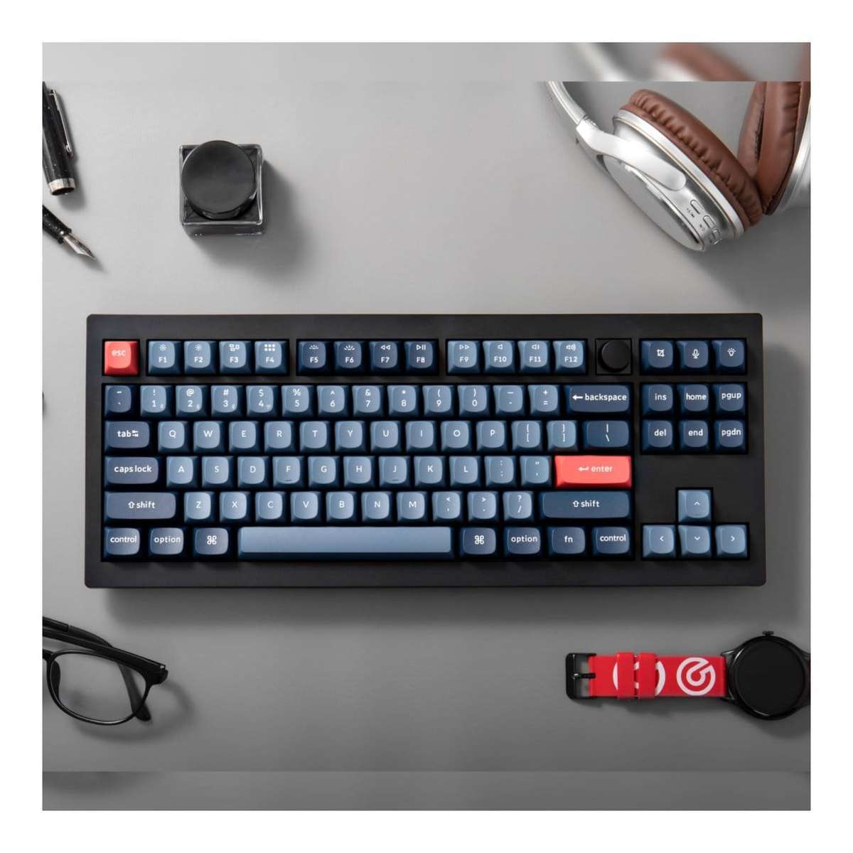 Keychron V3 Max QMK/VIA Wireless Custom Mechanical Keyboard Carbon Black V3M-D4