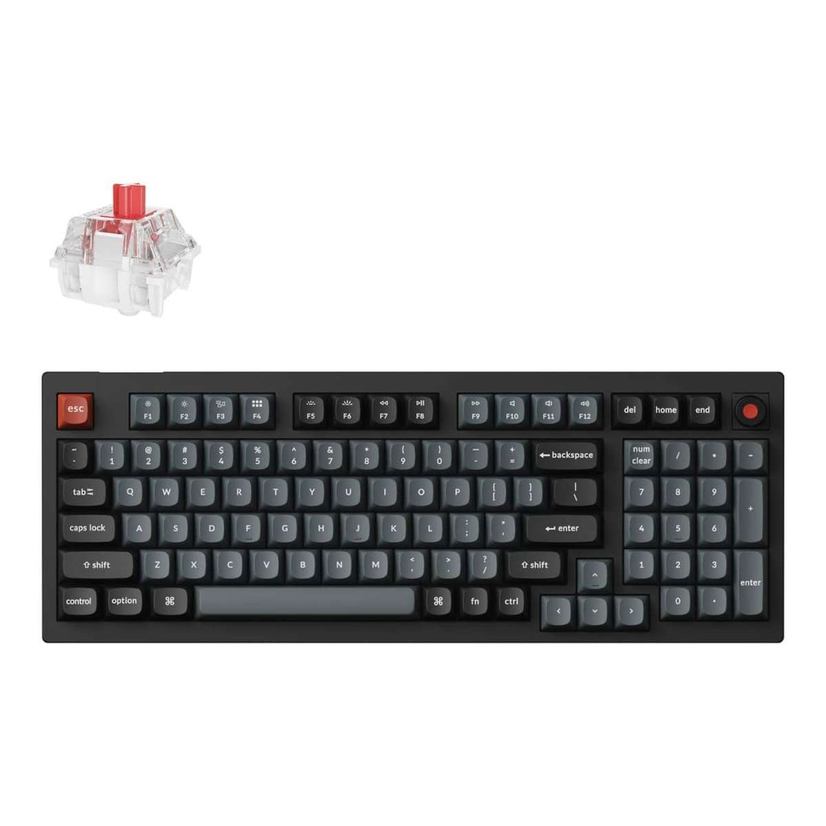 Keychron V5 Ultra 8K Red Switch Hot-Swap Silk POM RGB Wireless Keyboard V5U-D1
