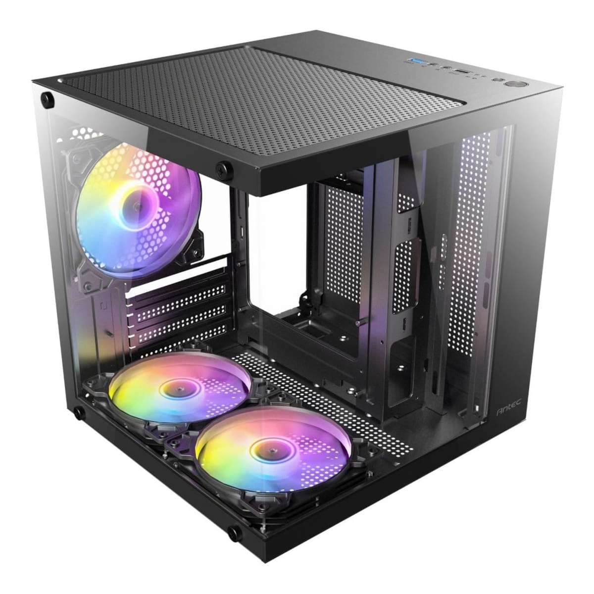 Antec VCX10M ARGB Micro-ATX Mini-Tower Black Gaming PC Case