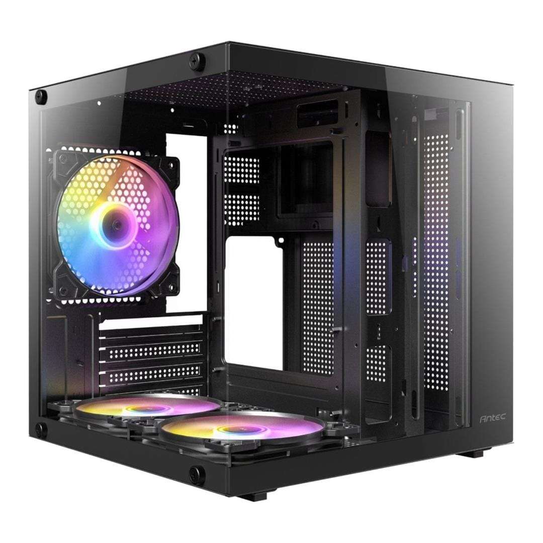 Antec VCX10M ARGB Micro-ATX Mini-Tower Black Gaming PC Case