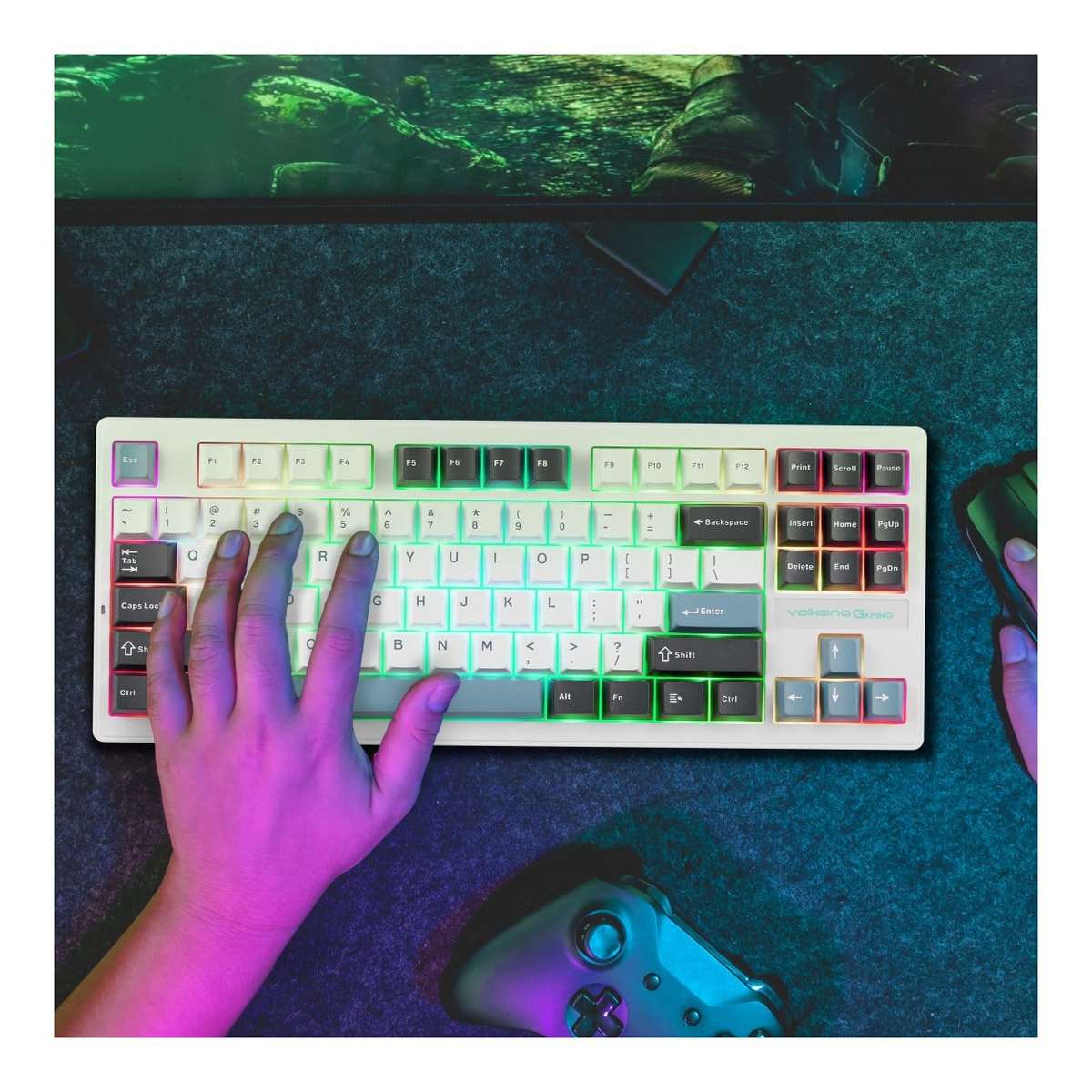 Volkano Obsidian X1 TKL Tri-mode Wireless Gaming Keyboard VG-210-BK