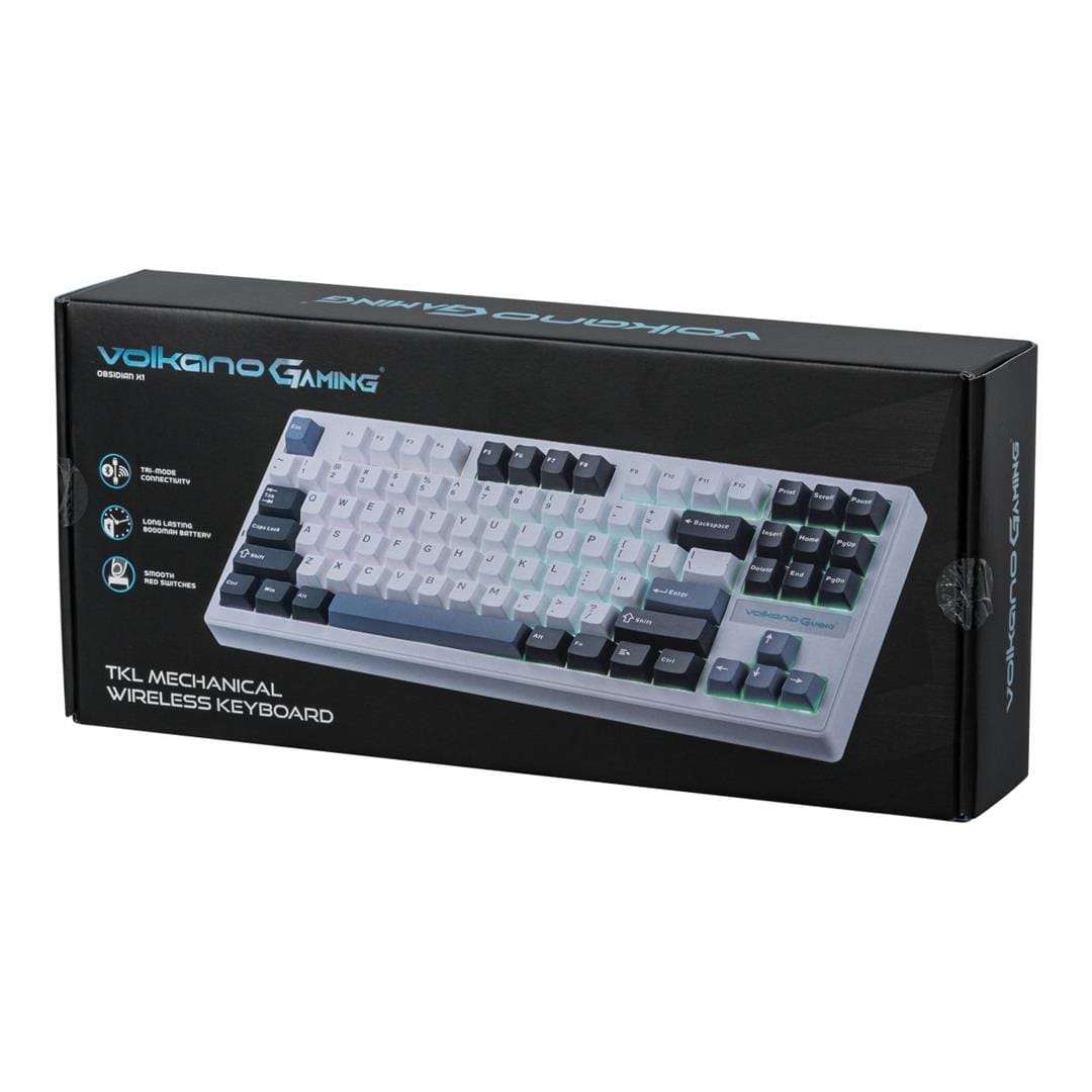 Volkano Obsidian X1 TKL Tri-mode Wireless Gaming Keyboard VG-210-BK