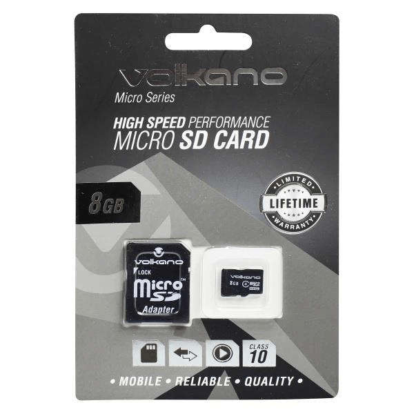 Volkano Micro Series 8GB Micro SD Card VK-20029-BK