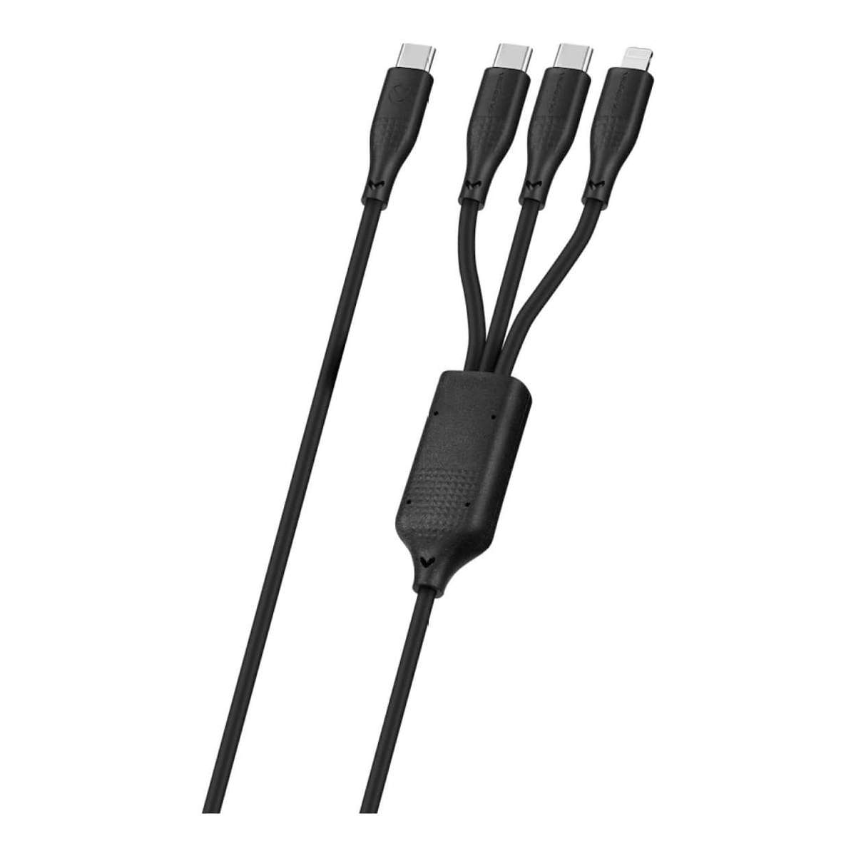 Volkano Nova Series 100W 3-in-1 TPE Cable Black VK-30089-BK