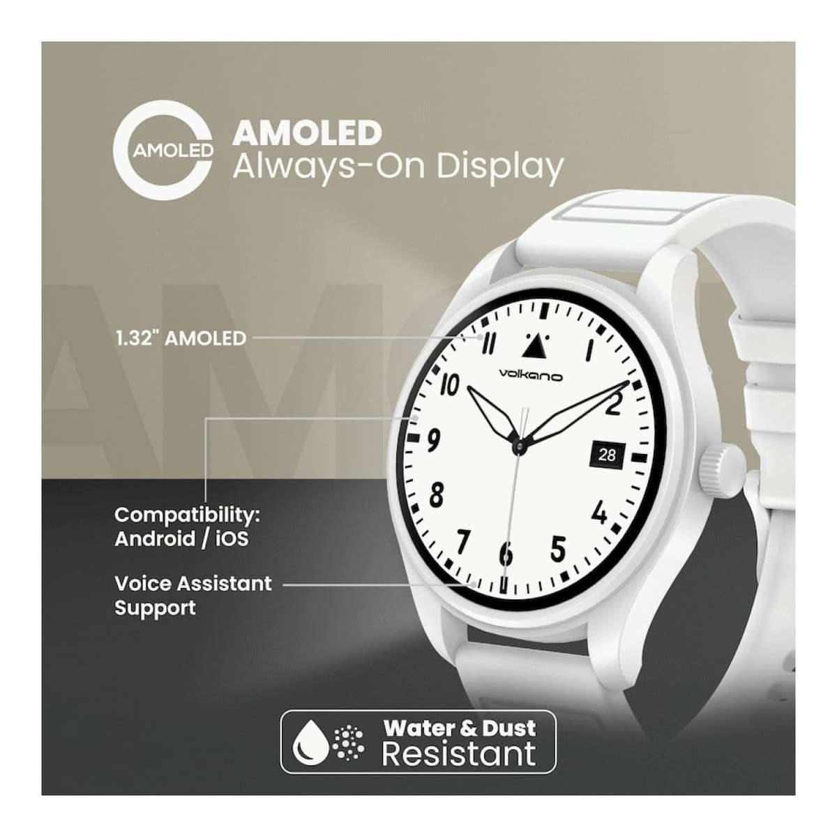 Volkano Eon Series Smartwatch White VK-5110-WT