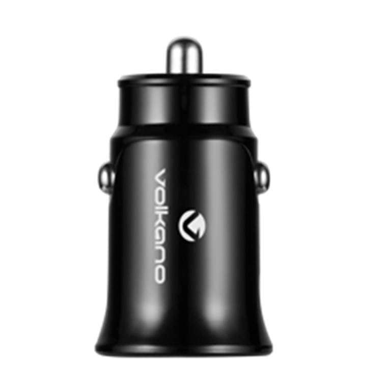 Volkano On-The-Go 12W 2-in-1 Car Charger Black VK-PDQ-305-BK