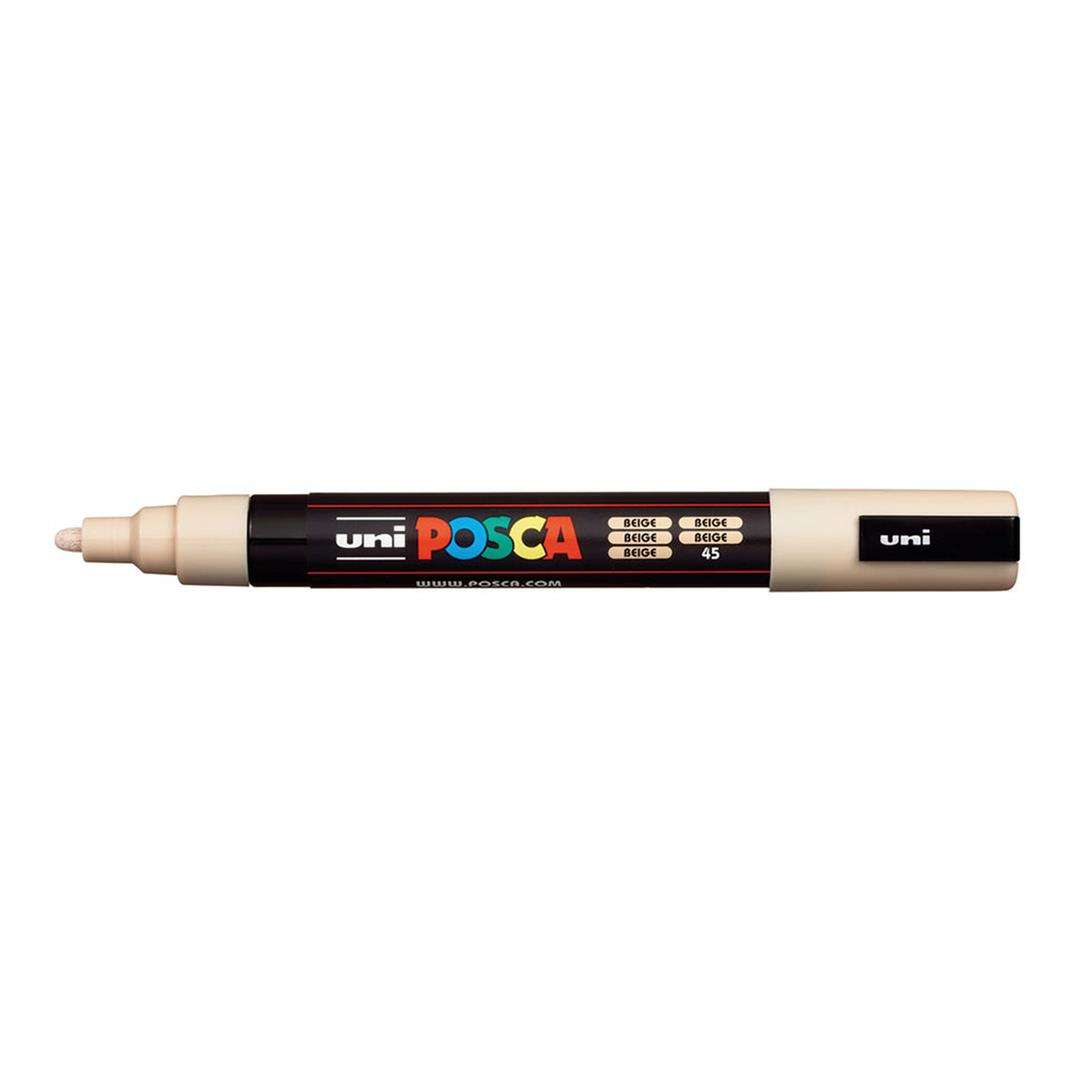 POSCA PC-5M Bullet Tip 1.8-2.5mm Medium Water Based Paint Marker - Beige 6-pack WBM-PC5M-BGE