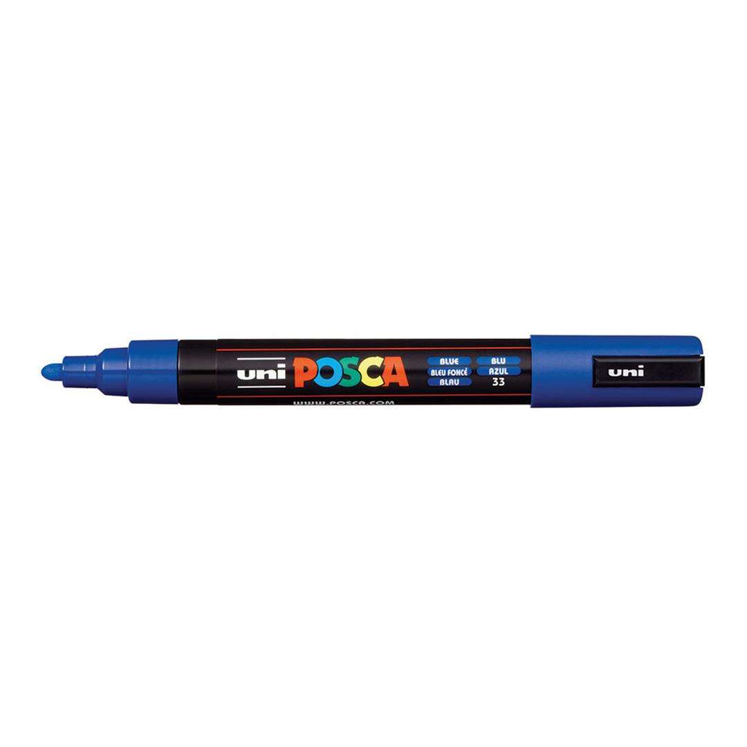 POSCA PC-5M Bullet Tip 1.8-2.5mm Medium Water Based Paint Marker - Blue 6-pack WBM-PC5M-BLU
