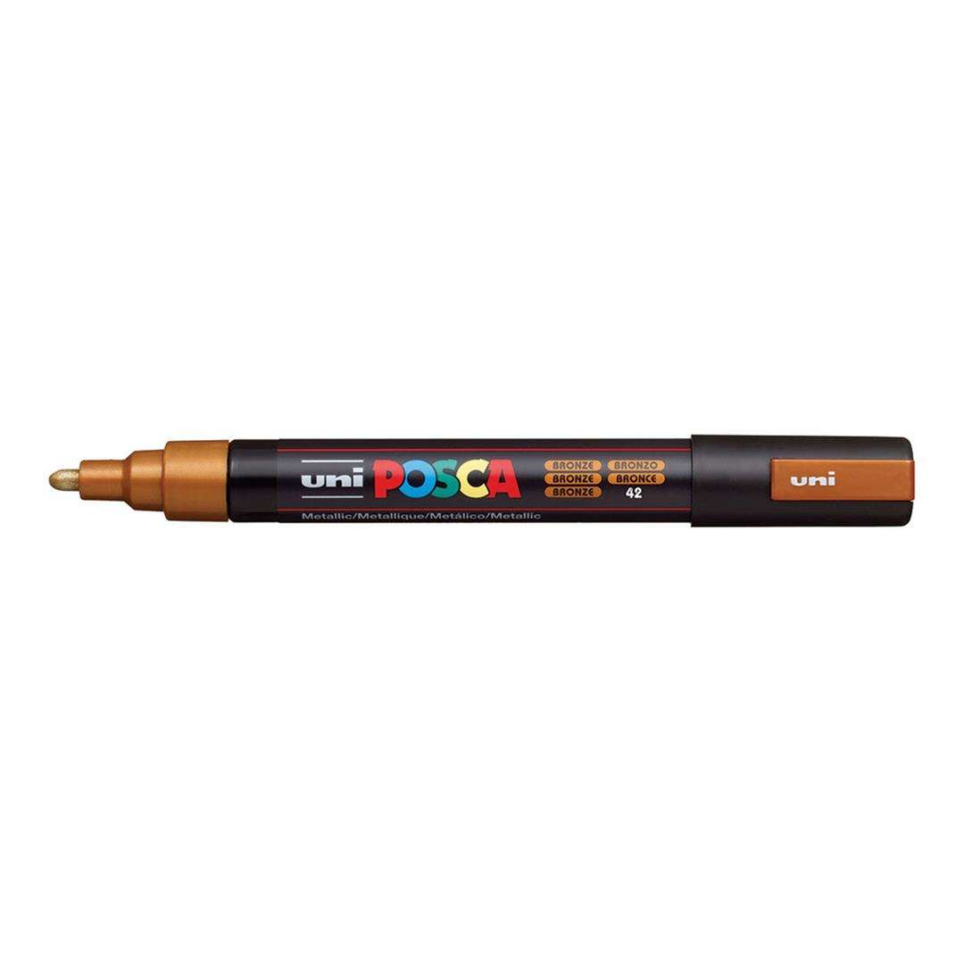 POSCA PC-5M Bullet Tip 1.8-2.5mm Medium Water Based Paint Marker - Bronze 6-pack WBM-PC5M-BRZ