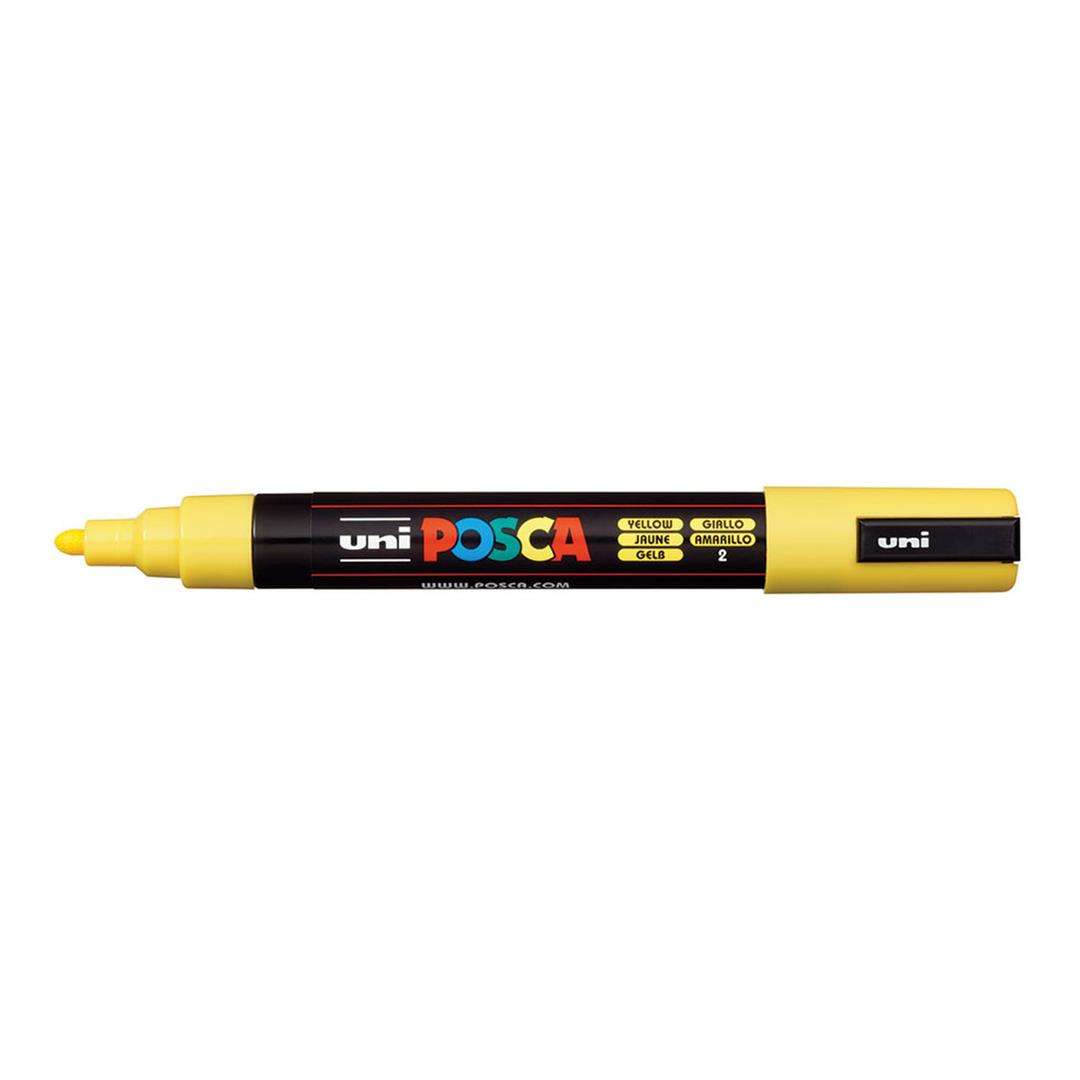 POSCA PC-5M Bullet Tip 1.8-2.5mm Medium Water Based Paint Marker - Yellow 6-pack WBM-PC5M-YEL