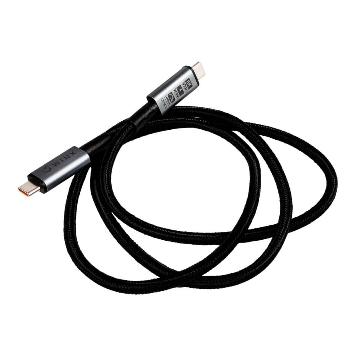 Winx 1m Link Pro 8K USB-C Charging Cable Black WX-CB107
