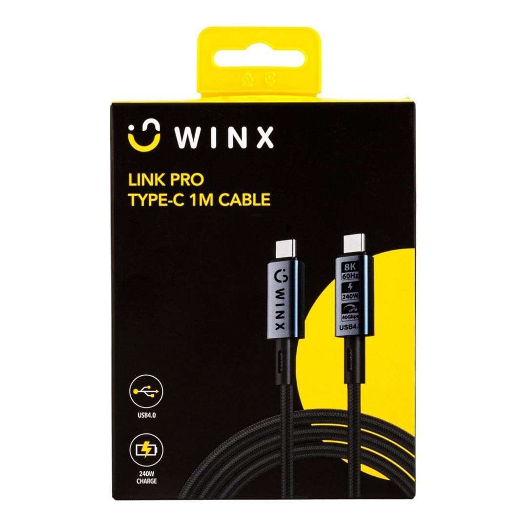 Winx 1m Link Pro 8K USB-C Charging Cable Black WX-CB107