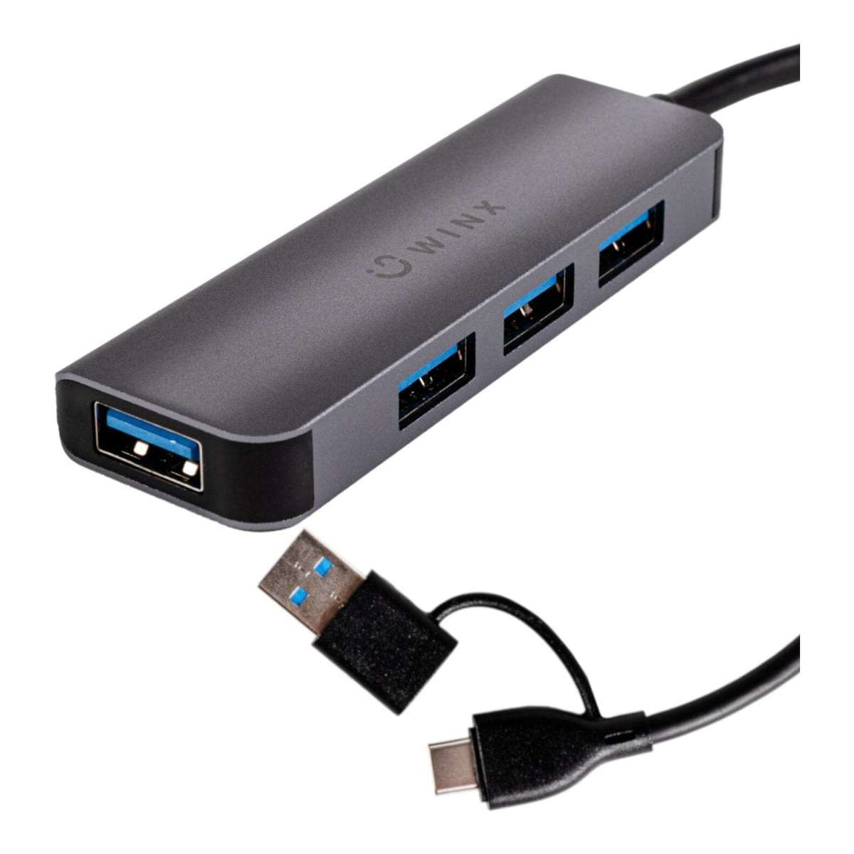 Winx CONNECT Simple 4-in-1 to Type-C USB Hub Silver WX-HB109