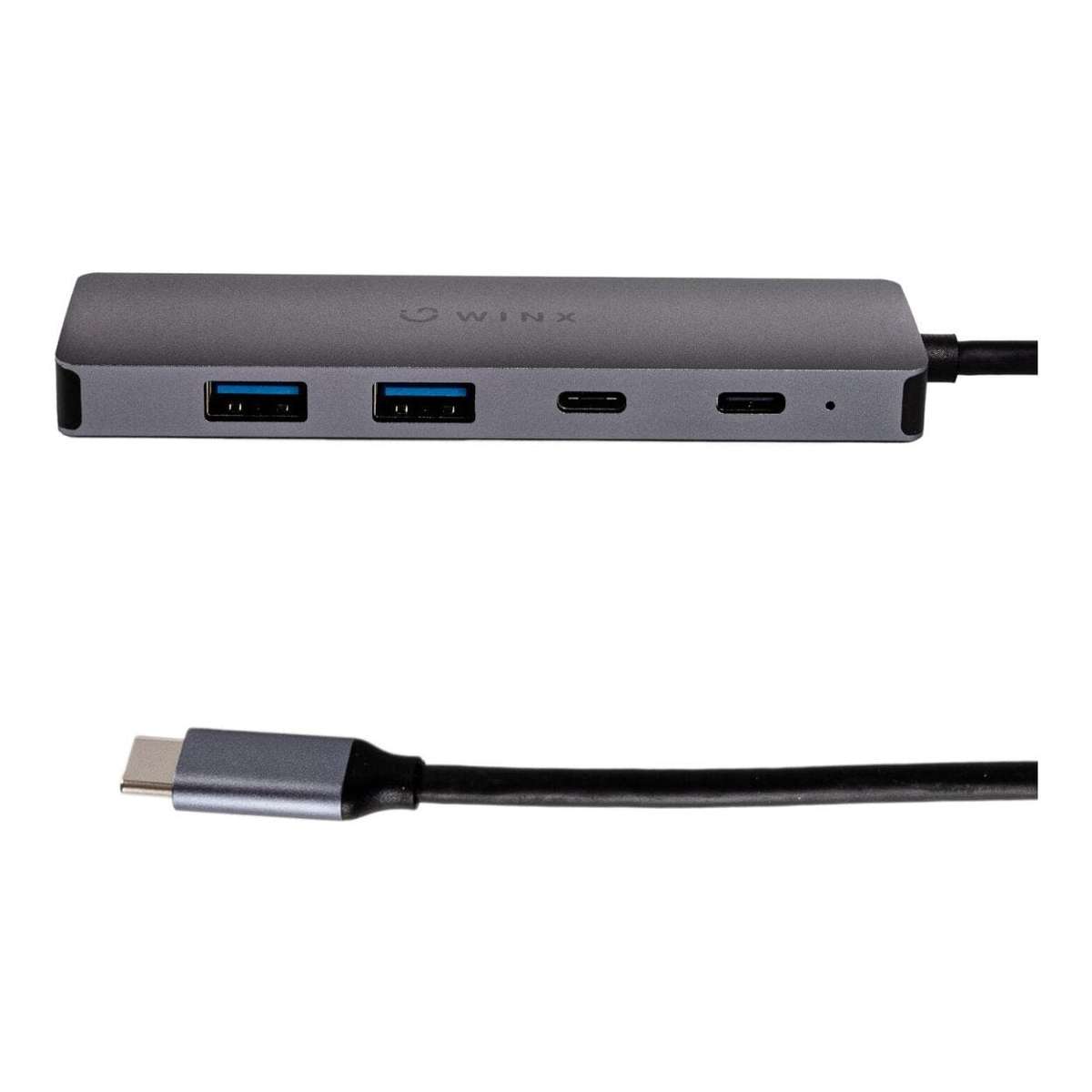 Winx CONNECT Essential 5-in-1 to Type-C Hub Silver WX-HB110