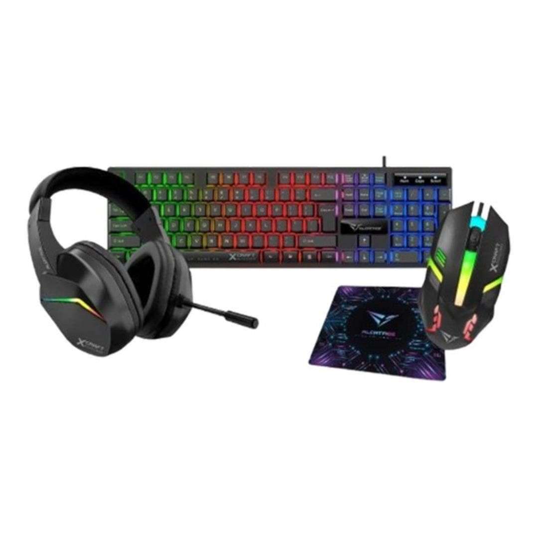 Alcatroz X-Craft Basecamp 4-in-1 Wired Gaming Combo Black XCRAFTBASECAMPBLK