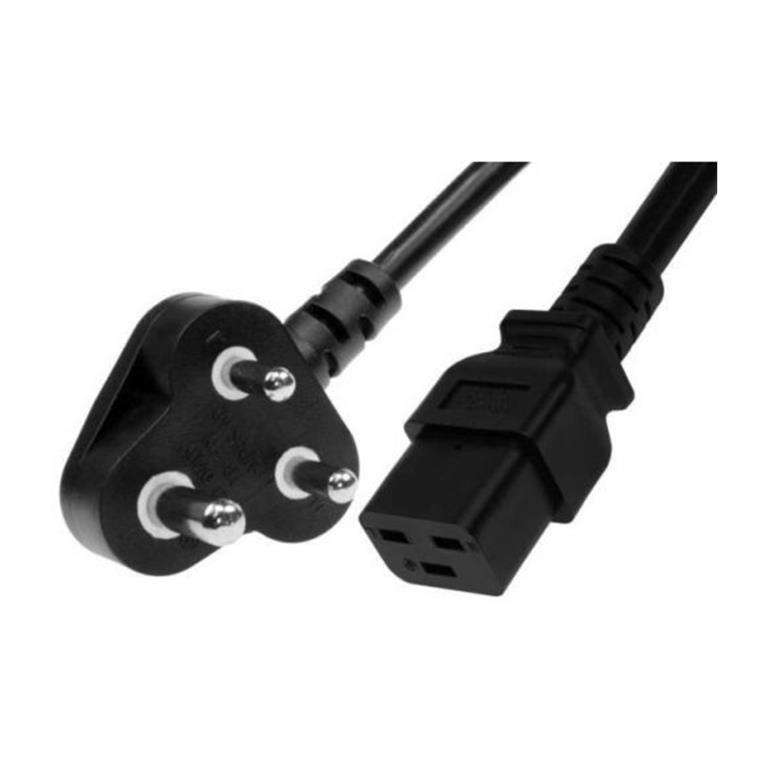 RCT 3-pin SA Plug to IEC C19 Input Power Cord 108-10072-01