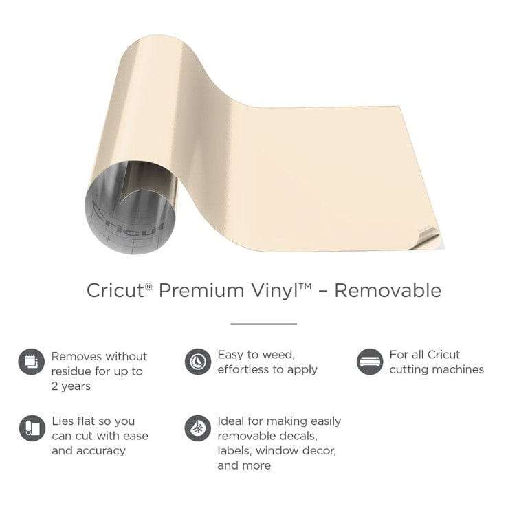 Cricut Premium Vinyl Removable 30x122cm 1-sheet Cream 2004306