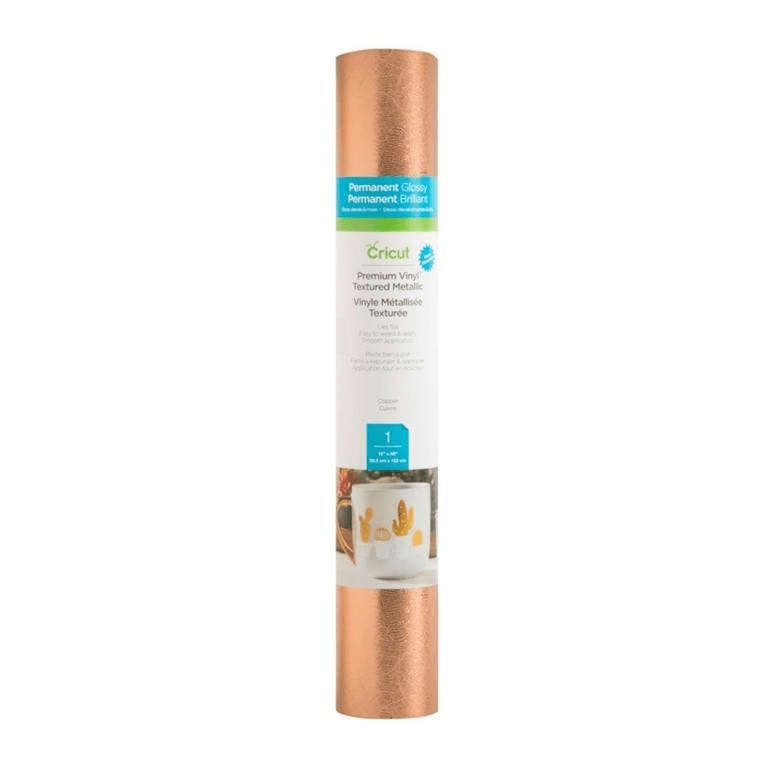 Cricut Premium Vinyl Permanent 30.5x122cm 1-sheet Textured Metallic Copper 2005231
