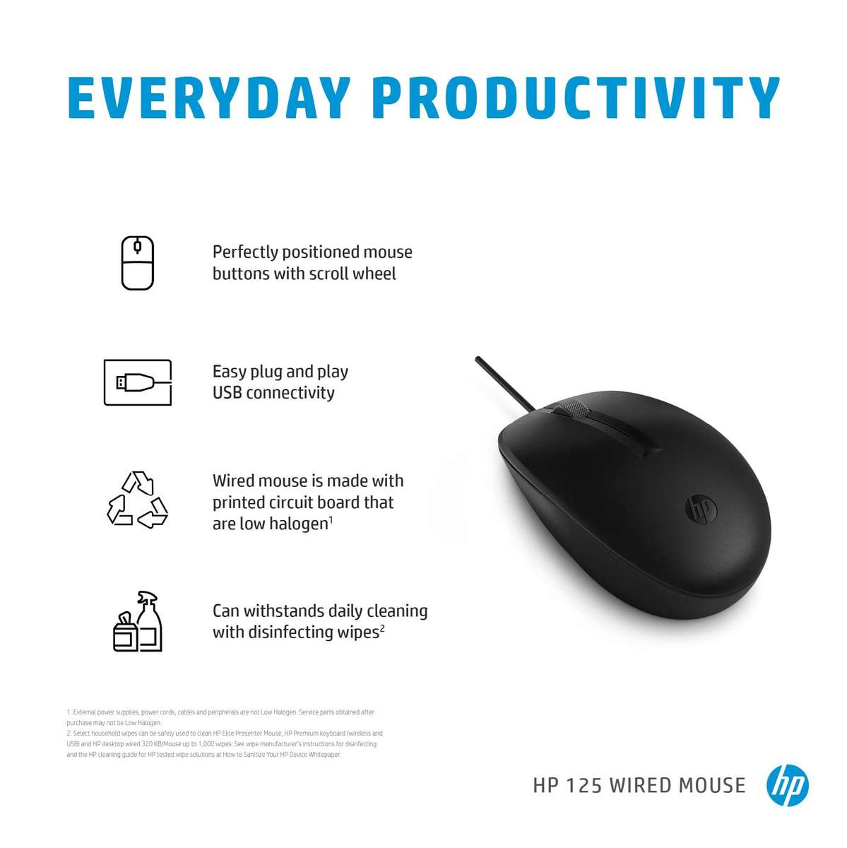 HP 125 Wired Mouse 265A9AA