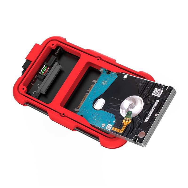 Orico 2.5-inch USB3.0 External HDD Silica Gel Enclosure Red 2769U3-RD-BP