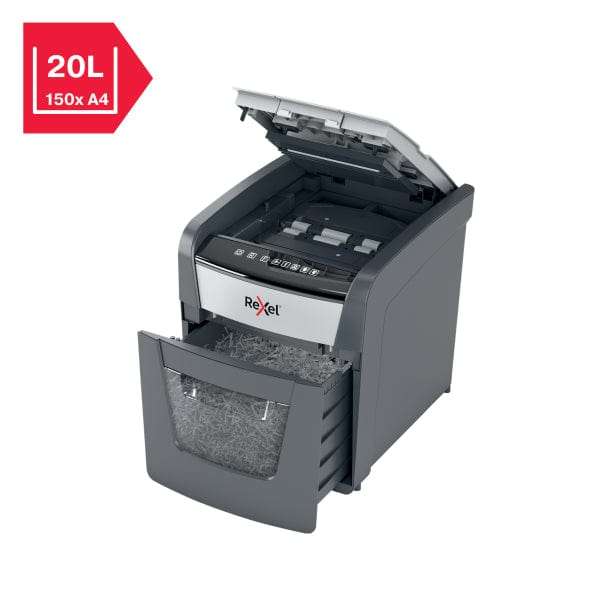 Rexel Optimum AutoFeed+ 50X Automatic Cross Cut P4 Paper Shredder 301397