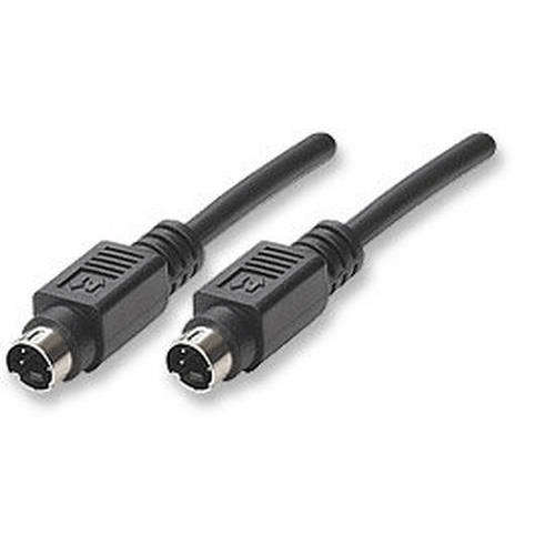 Manhattan S-Video 4 Pin 1.8m Cable Black 336529