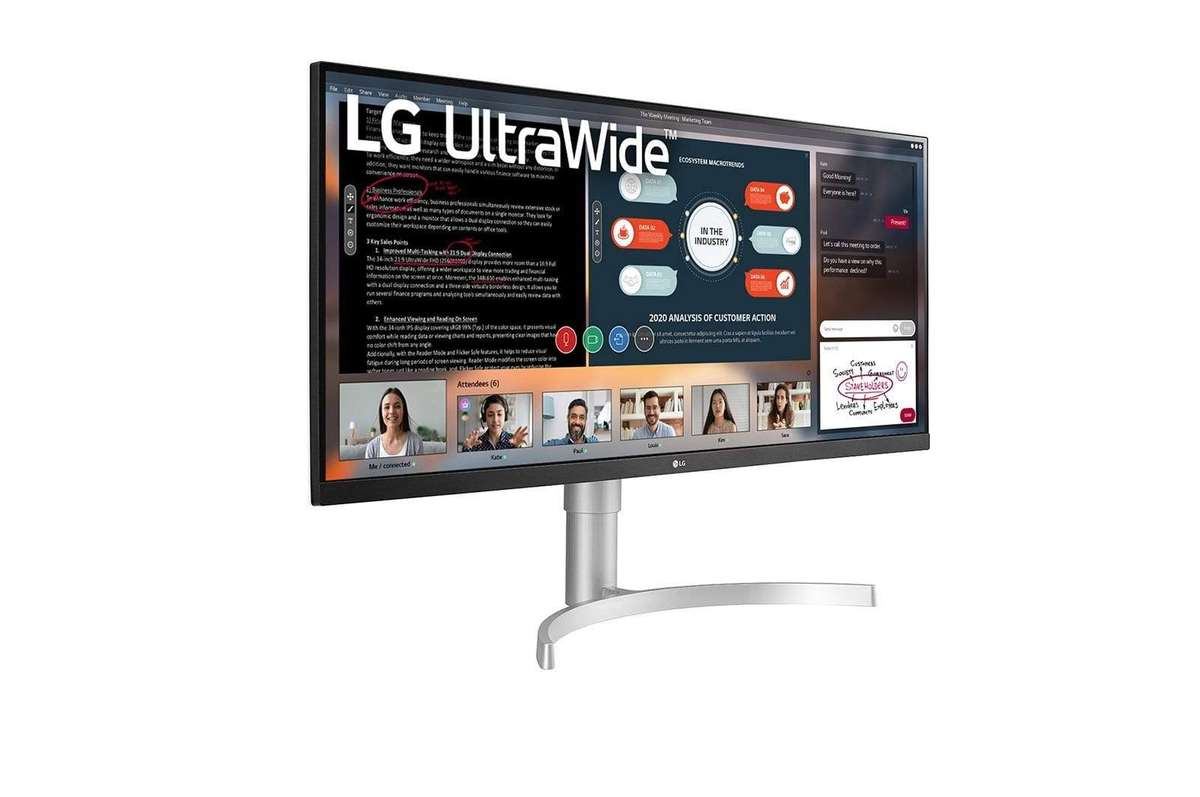 LG WN650 34-inch 2560 x 1080p FHD 21:9 75Hz 5ms AMD FreeSync IPS UltraWide Monitor 34WN650-W