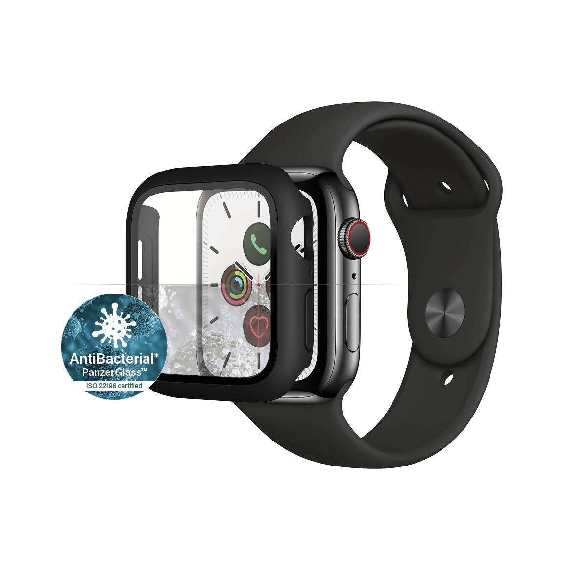 PanzerGlass Apple watch 4/5/6/SE 40mm Full Body Screen Protector Black 3640